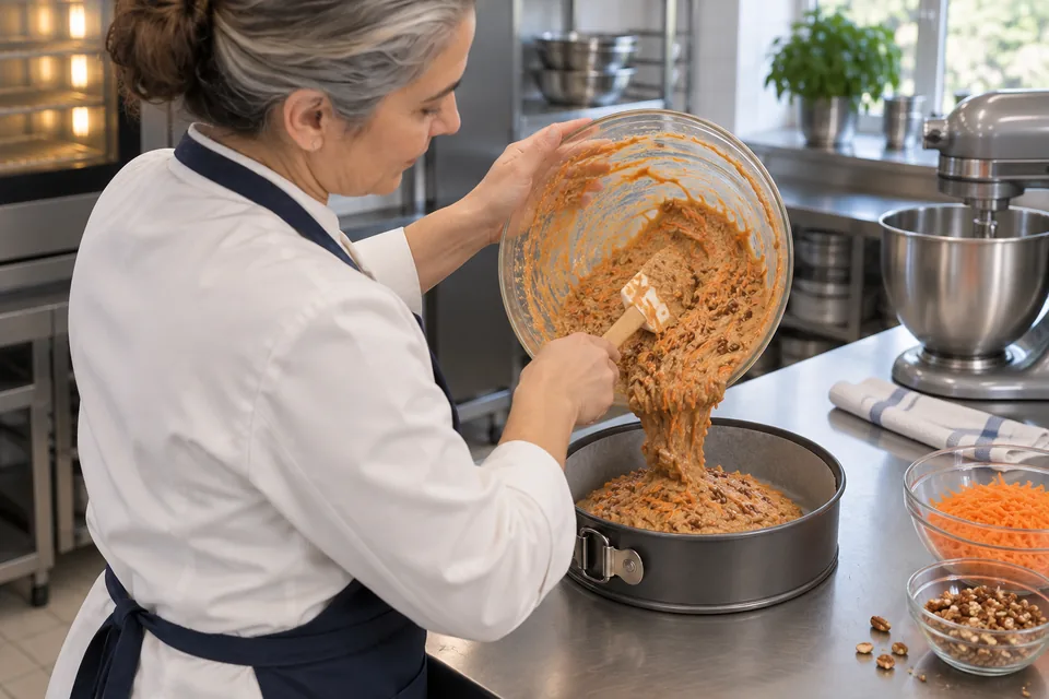Carrot cake: combine.