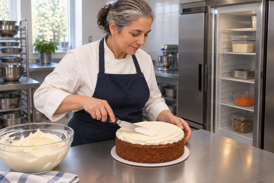 Carrot cake: finish.