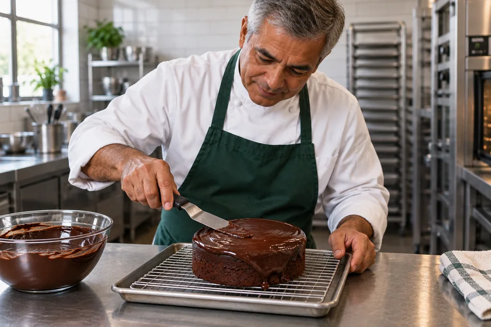 Chocolate cake: finish.