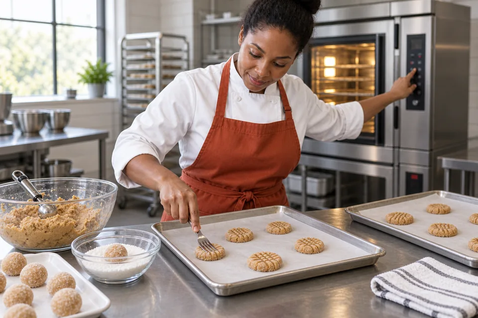 Peanut butter cookies: shape.