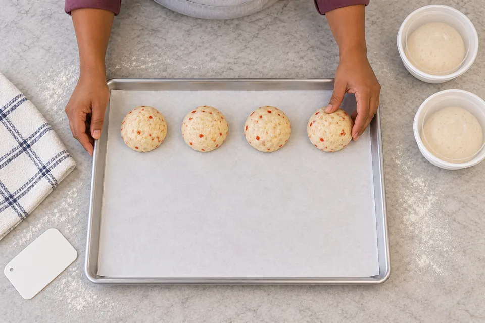 Four vegetable-flecked rounds occupy the first row.